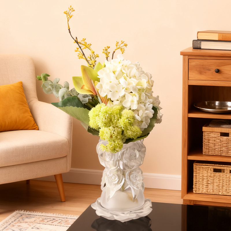 Proces lijevanja izgubljenog voska Staklo za uređenje doma Kristalna staklena vaza “Rose Vase”