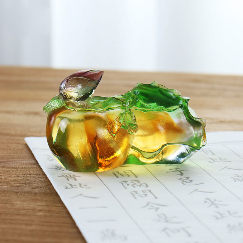 Ukrasi za skulpture od obojenog kristalnog stakla u obliku kakija