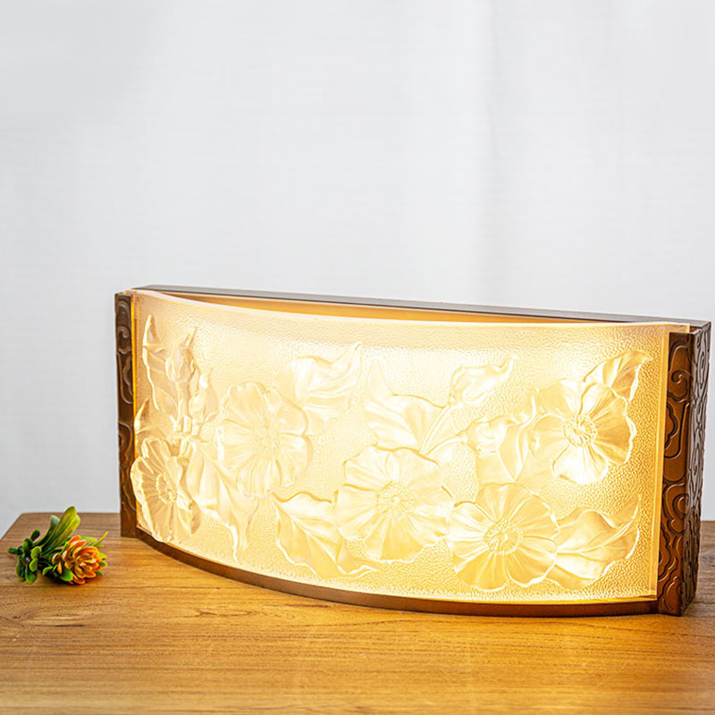 Stakleni ukrasni ukrasi za svjetiljke s uzorkom cvijeta hibiskusa