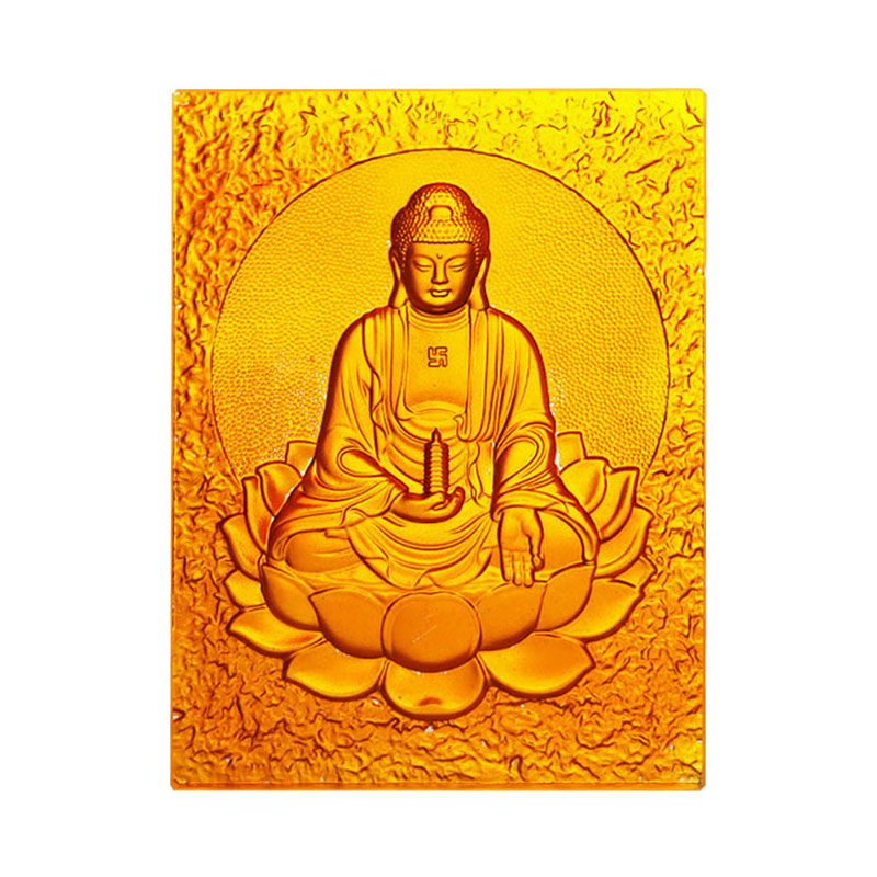 Zlatna kristalna staklena cigla orijentalne medicine Buddha