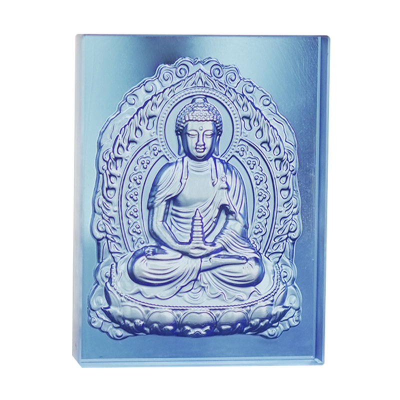 Svijetloplave glazirane Medicine Buddha cigle