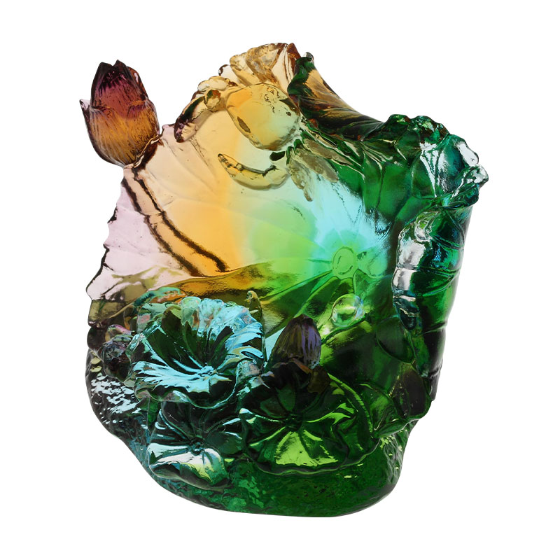 Stakleni ukrasi za skulpture od lotosovog lista