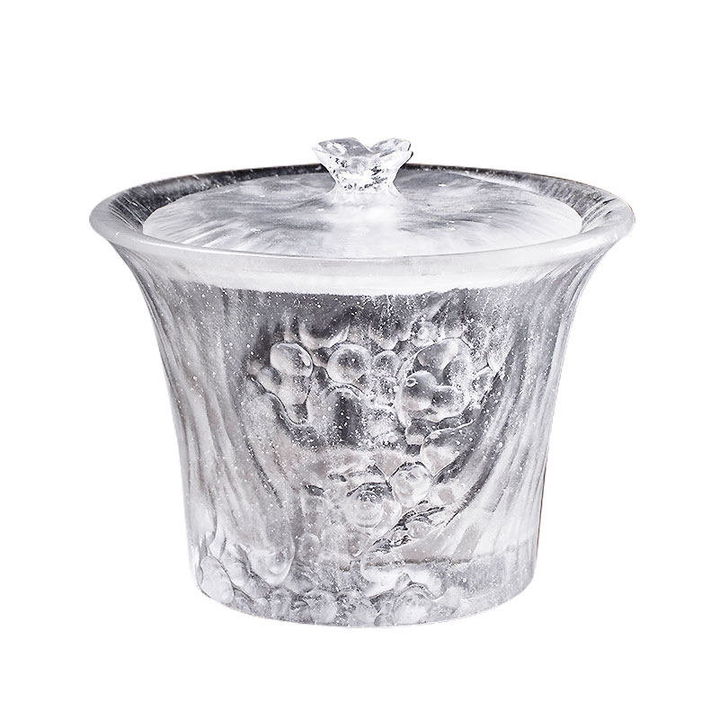 Set prozirnih šalica za čaj s poklopcima