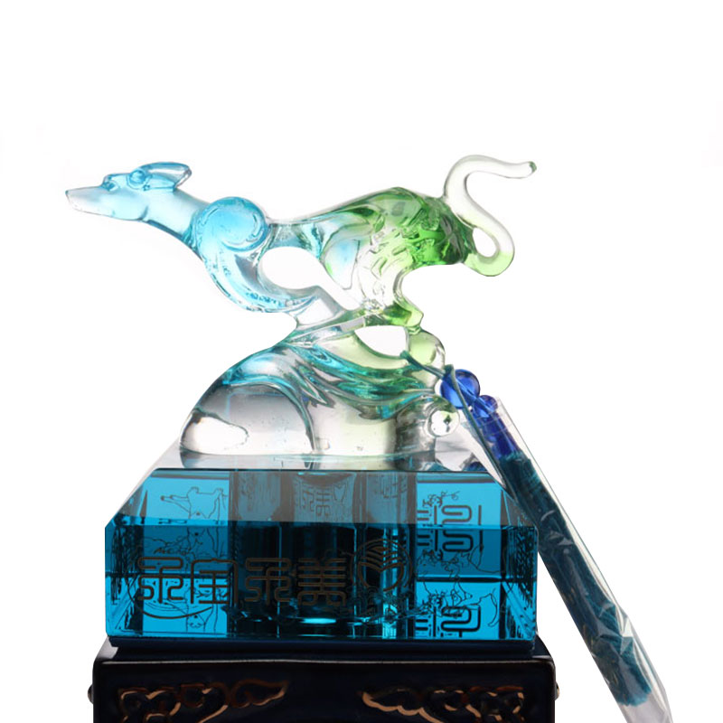 Plavi jelen čep boce ukrasni ukrasi staklena boca vina pribor