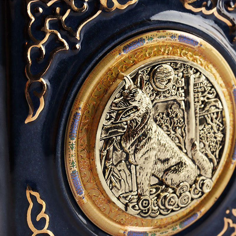 Plavi jelen čep boce ukrasni ukrasi staklena boca vina pribor