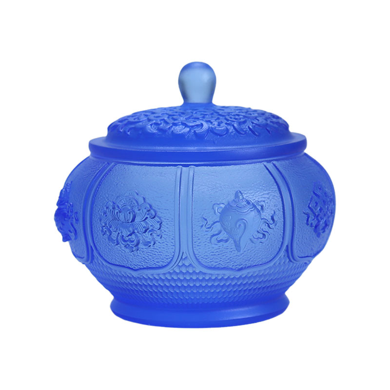 Set poklona od kristalnog stakla serije Eight Treasures Lotus budistički oltar