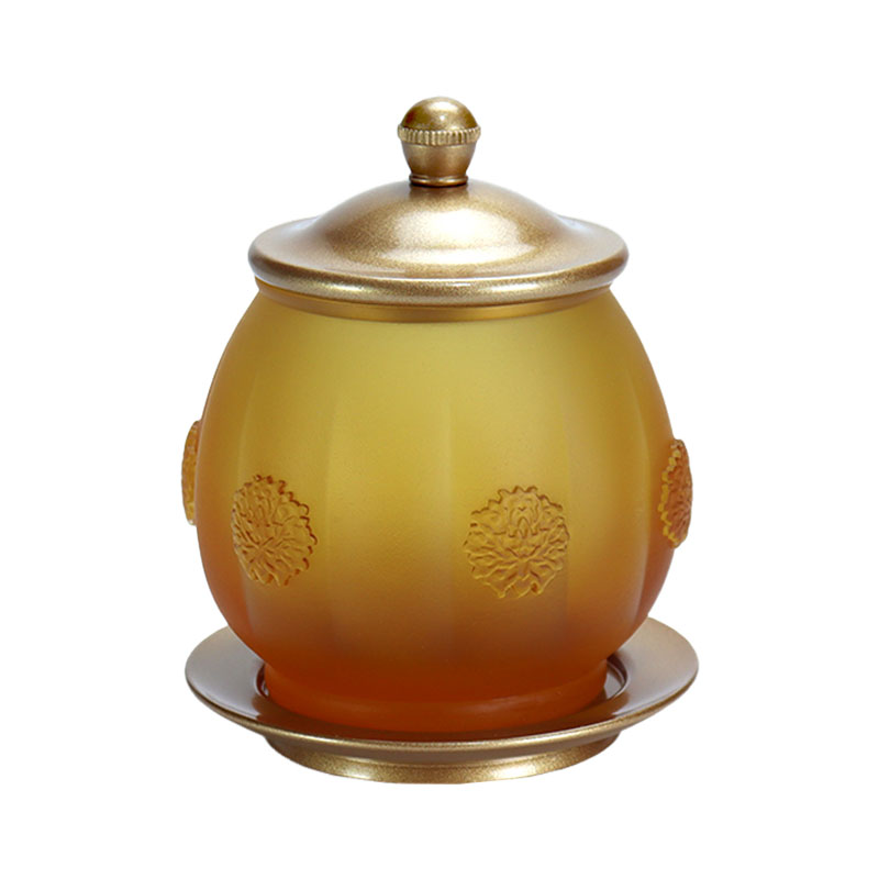 Set poklona od zlatnog stakla za budistički oltar serije