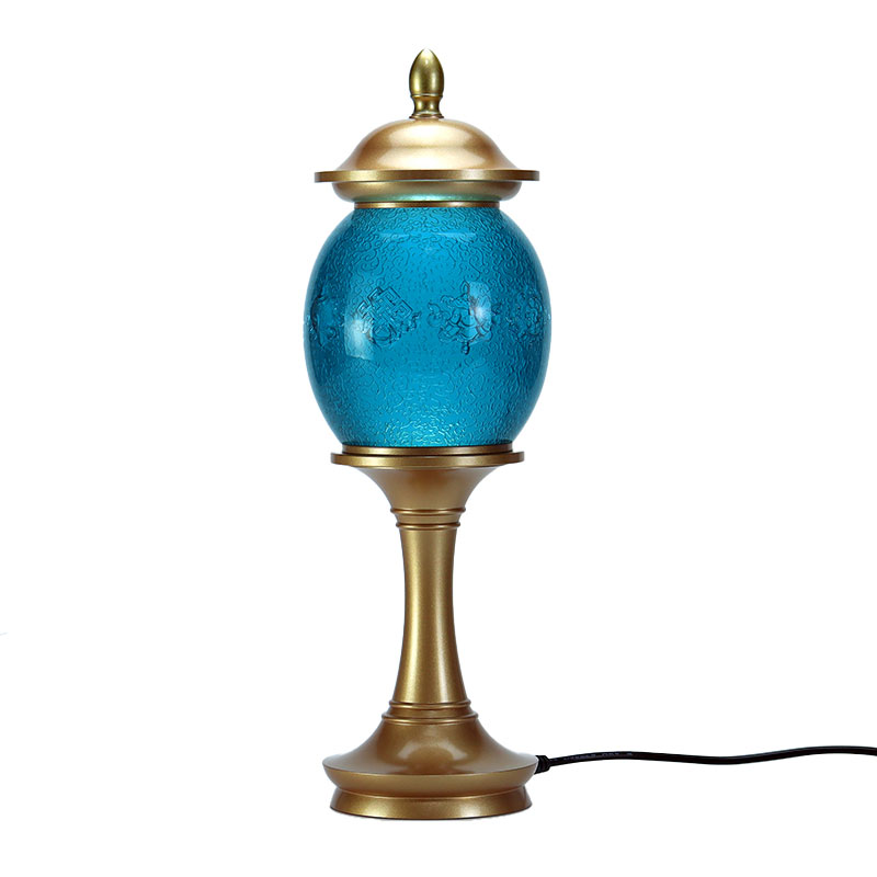 Kraljevsko plavi Osam povoljnih simbola Budistički oltar Ponude od kristalnog stakla