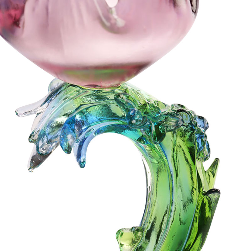 Svijećnjak u obliku lotosa od kristalnog stakla