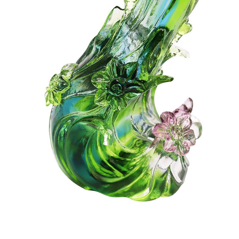 Svijećnjak u obliku lotosa od kristalnog stakla