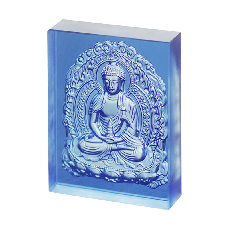 Svijetloplave glazirane Medicine Buddha cigle