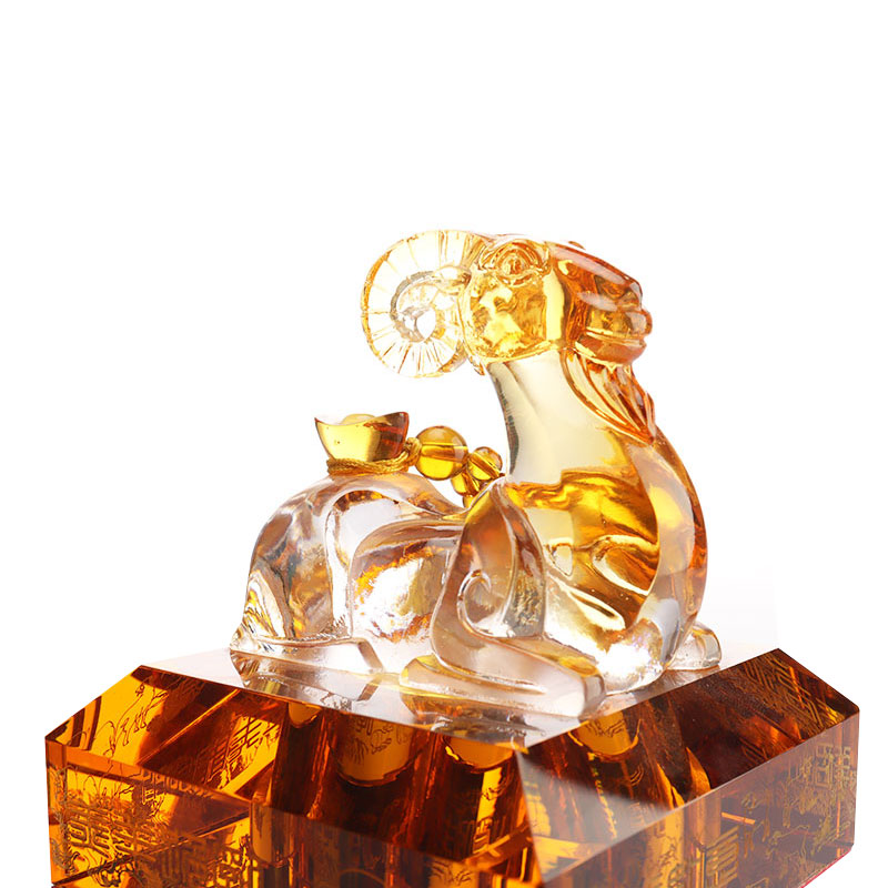 Set staklenih staklenih boca za vino s čepom kineskog zodijaka