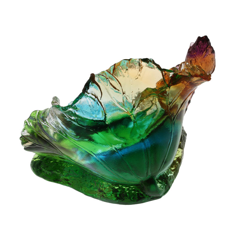 Stakleni ukrasi za skulpture od lotosovog lista