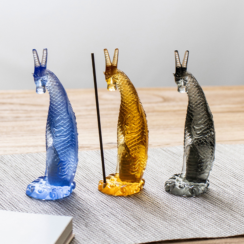 Stakleni kirin držač za tamjan