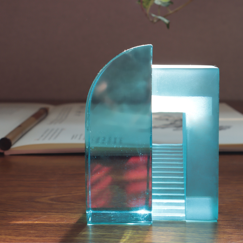 Kineski ukrasi za igračke od plavog mat stakla