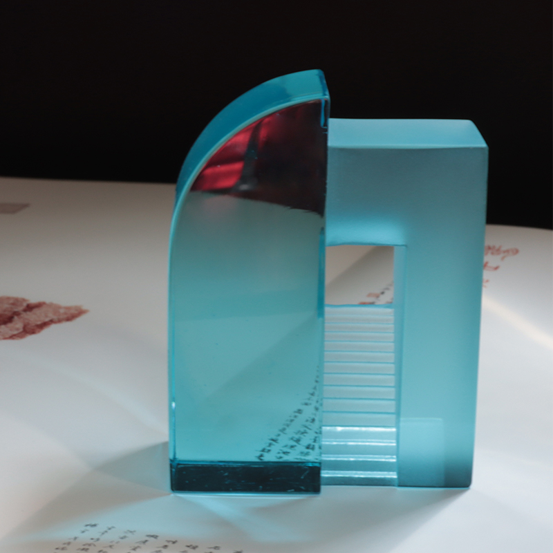 Kineski ukrasi za igračke od plavog mat stakla