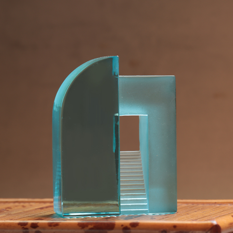 Kineski ukrasi za igračke od plavog mat stakla