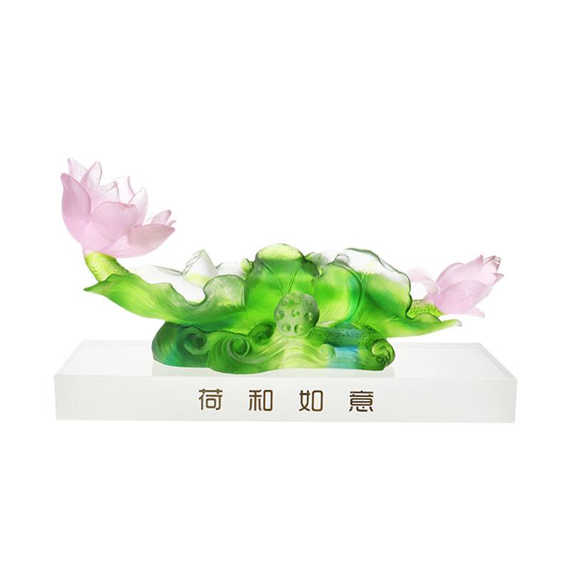 Set kristalnih staklenih vaza serije Lotus za dekoraciju hodnika