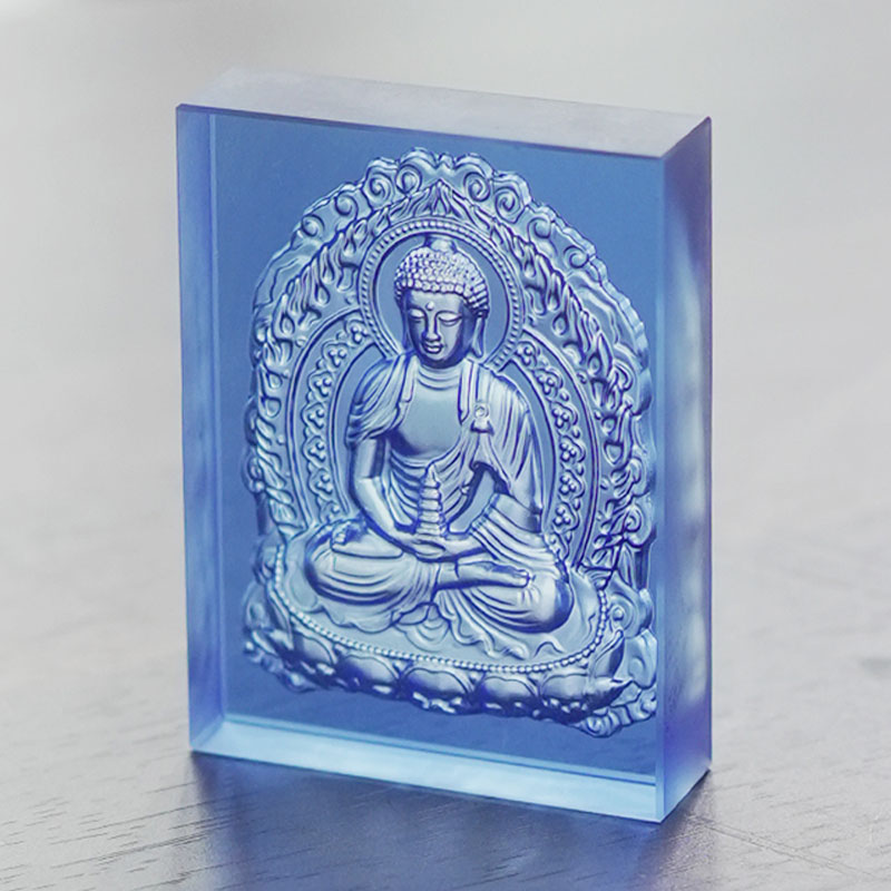 Svijetloplave glazirane Medicine Buddha cigle