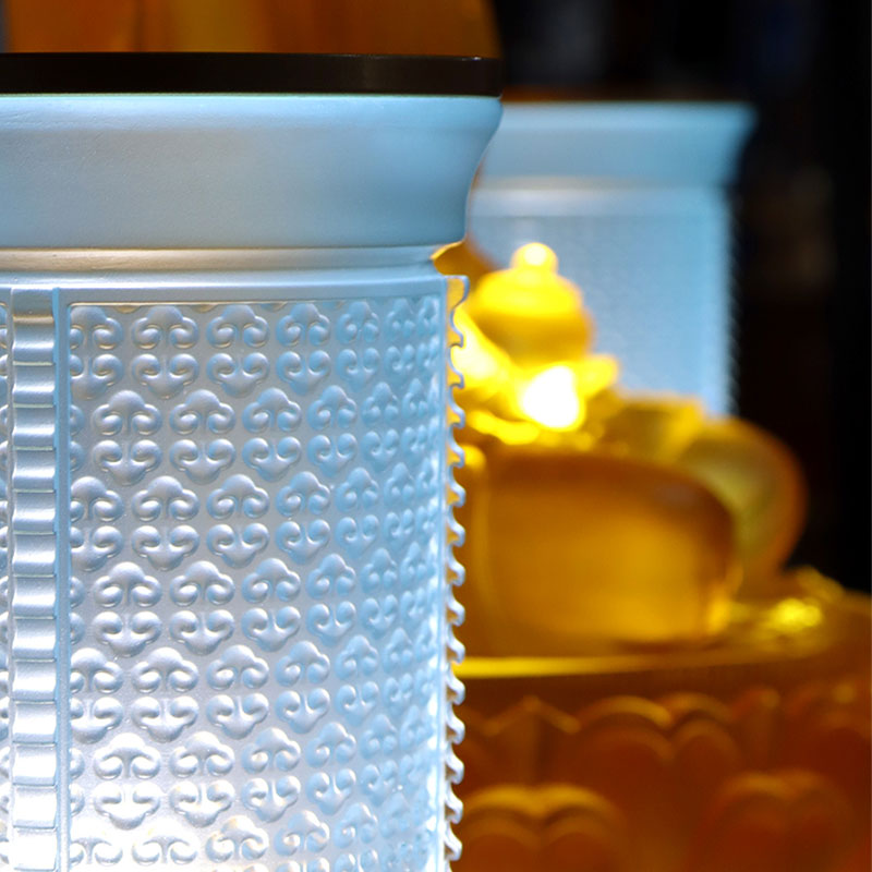 Svijetloplava Ruyi serija staklenih budističkih oltarskih ponuda